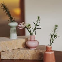 手工东方美学陶瓷迷你花器 - Mallet