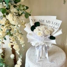 時尚雜誌風玫瑰花束 情人節花束