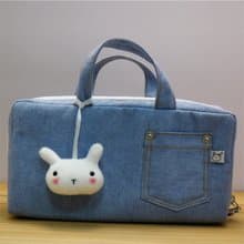 Bucute精油包/化妝包/人氣商品/牛仔/禮物/兔子/可愛/手作/紫色