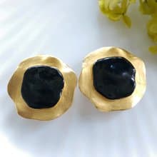 Vintage Jewelry 西洋古董飾品 啞光 普普  夾式耳環