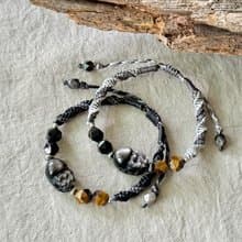 曜玄 / 銀曜石貔貅 編繩 手鍊