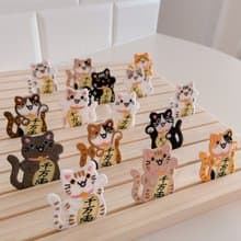 【招財貓特輯】好運喵喵燙貼|刺繡貼紙|行李箱貼