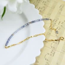 人生の羅針盤を象徴する グラデーションアイオライトの3wayブレスレット 9月誕生石