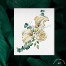 Delicate bouquet in a cross stitch pattern