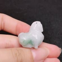 飄藍花翡翠唐馬 | 天然緬甸A貨翡翠 | 送禮