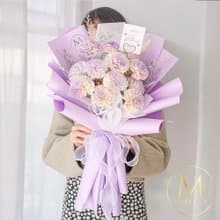 夢幻紫戀巴黎擴香花束(贈送5ml香氛油)