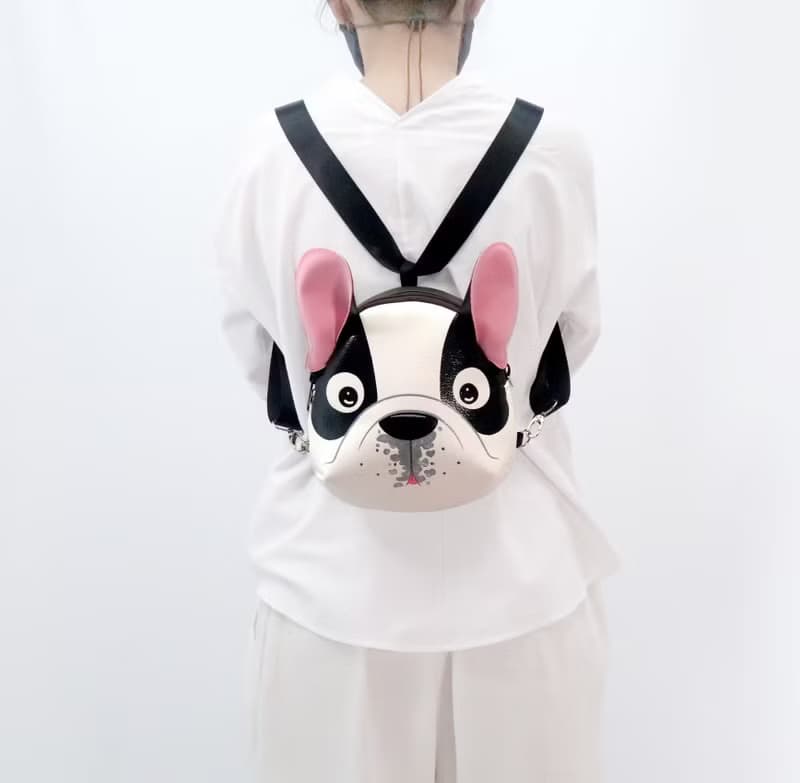 French Bulldog Mini backpack ,crossbody bag,hand painted bag,handmade backpack.
