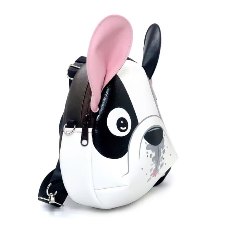 French Bulldog Mini backpack ,crossbody bag,hand painted bag,handmade backpack.