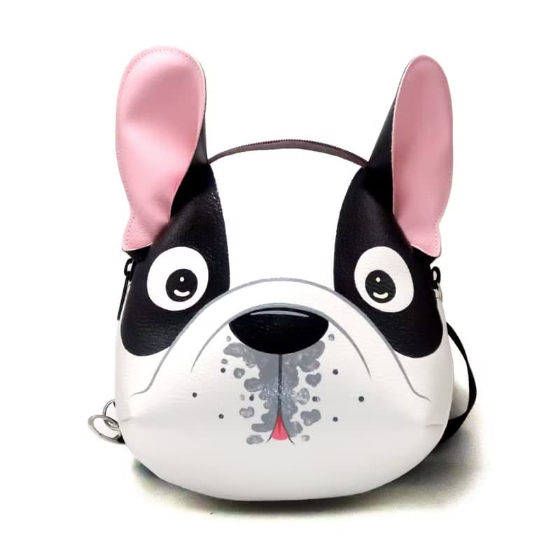 French Bulldog Mini backpack ,crossbody bag,hand painted bag,handmade backpack.