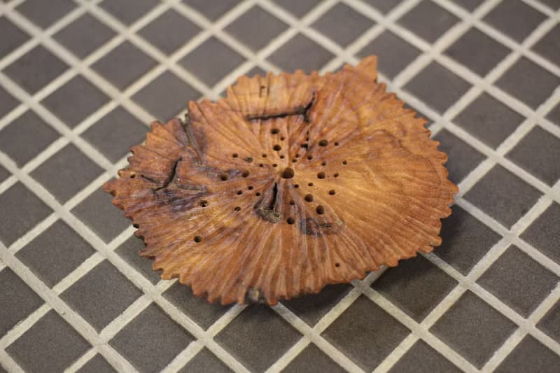 【送禮好物】老樟木 奇木杯墊 手工荷葉紋 三峽日月坊出品