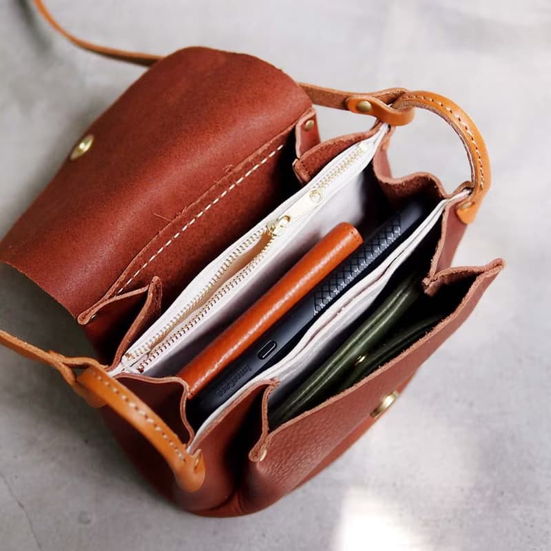 日本手作 甜美輕巧牛革隨身/側背包Made in Japan by CHAM