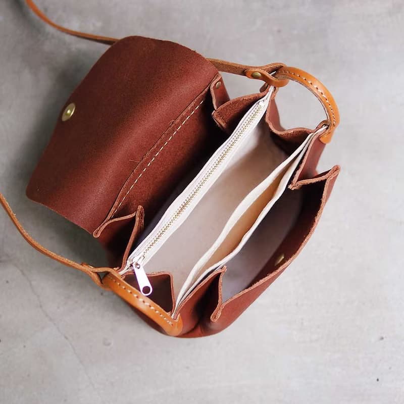 日本手作 甜美輕巧牛革隨身/側背包Made in Japan by CHAM