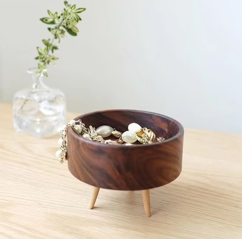 手工圓形桌面收納盤 小物品收納擺件