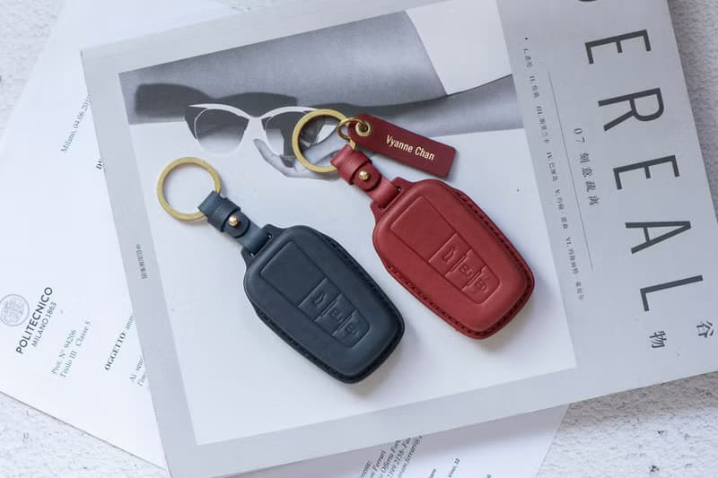 TOYOTA豐田汽車植鞣皮燙金鑰匙套/RAV4/YARIS/Camry/Altis