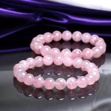 馬達加斯加粉晶水晶手鍊│馬粉 開啟心輪 愛情人緣 桃花姻緣人緣