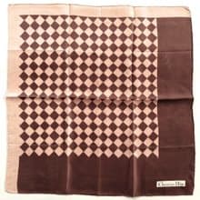 Vintage Christian Dior Geometry Silk Scarf, 21x 21 inches,with brand tag