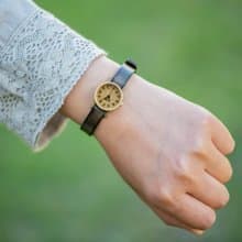 江戶文字手錶 S 黑糖色