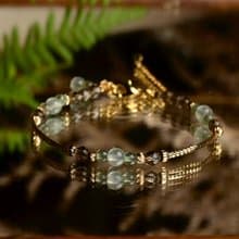 【神山晶礦】葡萄石橄欖茶晶手鍊/橄欖/葡萄石/茶晶