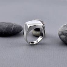 方形印章戒指 925純銀 men's jewelry 男戒