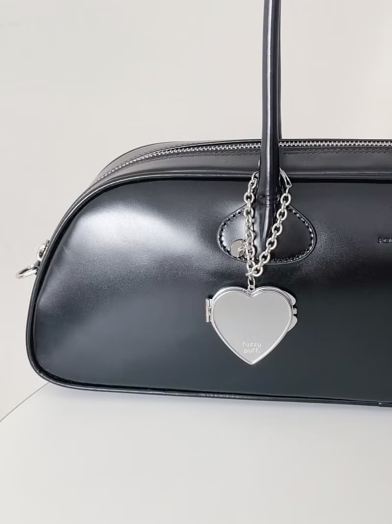 Handmade Heart Mirror Bag Charm