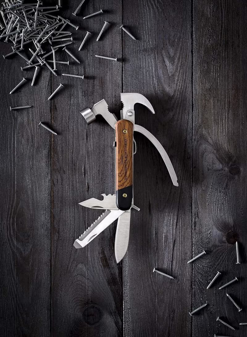 英國Gentlemen's Hardware 7合一頂級不鏽鋼多功能鐵鎚工具組