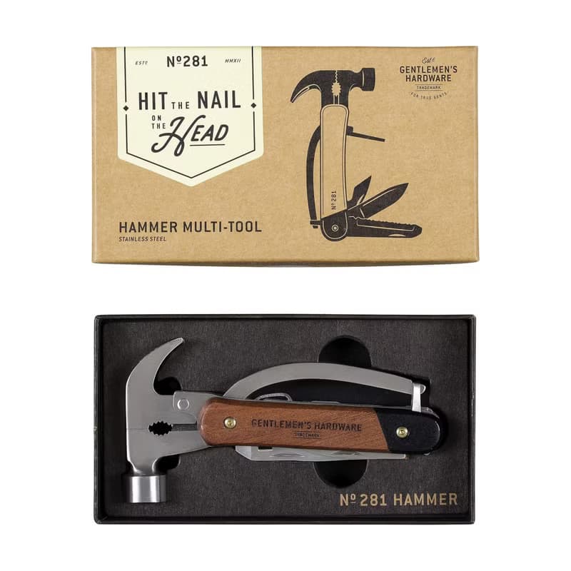 英國Gentlemen's Hardware 7合一頂級不鏽鋼多功能鐵鎚工具組