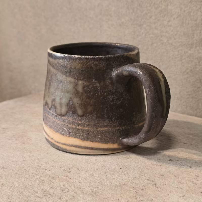 柴燒陶絞泥馬克杯 / 咖啡杯