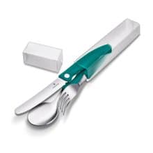 VICTORINOX 瑞士維氏 Swiss Classic 餐具三件組 綠 6.7194.3FC1