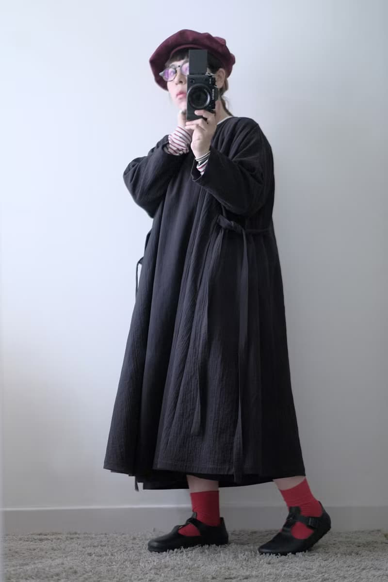 厚磅皺皺的超寬版暗黑小魔女外套