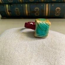 戒指 日本白瓷 自然釉色 無限看不膩色調 真皮革 藝術等級