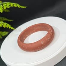 獨特 南紅瑪瑙伴生礦手鐲 54MM 啞光橘紅朱砂點 友善希望開朗積極