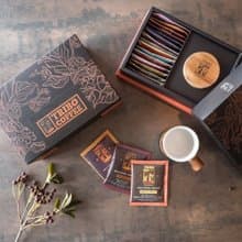 【聖誕禮盒】金銀島濾掛式咖啡禮盒 亞光白陶瓷杯(15入/15種口味)