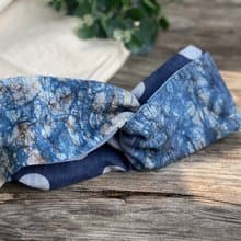 oka紮染闊邊交叉髮帶