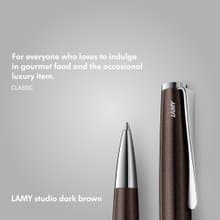 【雷雕免費刻字】LAMY 原子筆+筆袋禮盒 / studio 系列  - 咖啡