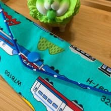 文青風環保純棉筷袋~火車快飛 湖水綠日本 潮物 收納 手作餐具袋