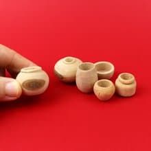手工製超迷你袖珍原木小盆器(一組六入) DIY 擺飾 小廢物