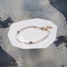 12月誕生石-lolite堇青石珍珠系列手鍊