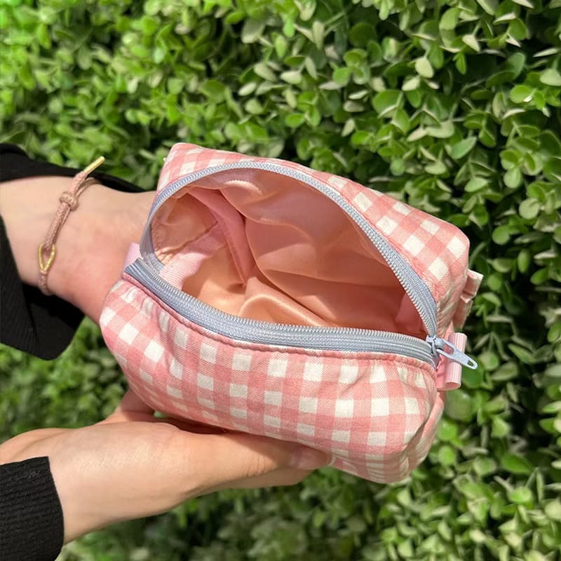 Sweetstore Supply原創蝴蝶結刺繡化妝包便攜收納包