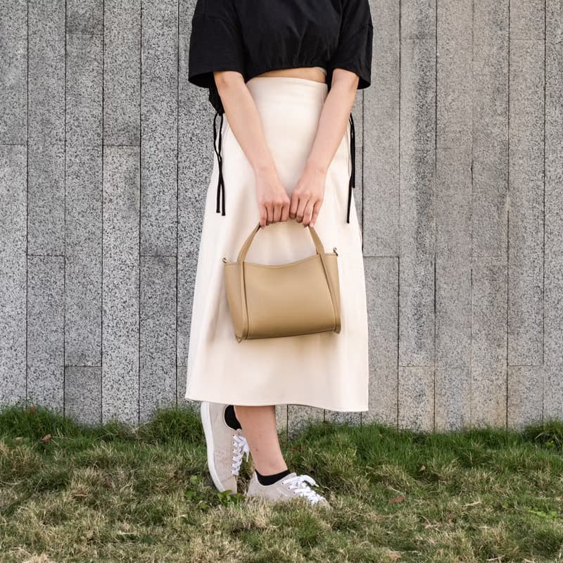 朵朵手提肩背包 - 駝色