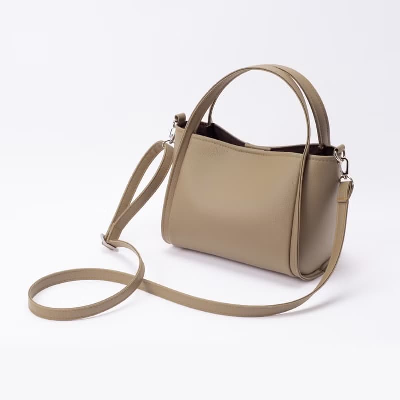 朵朵手提肩背包 - 駝色