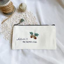 【芳小姐手作】刺繡布作 拉鍊收納包 聖誕節 新年禮物