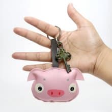 Pink Piggy keychain, gift for animal lovers add charm to your bag.