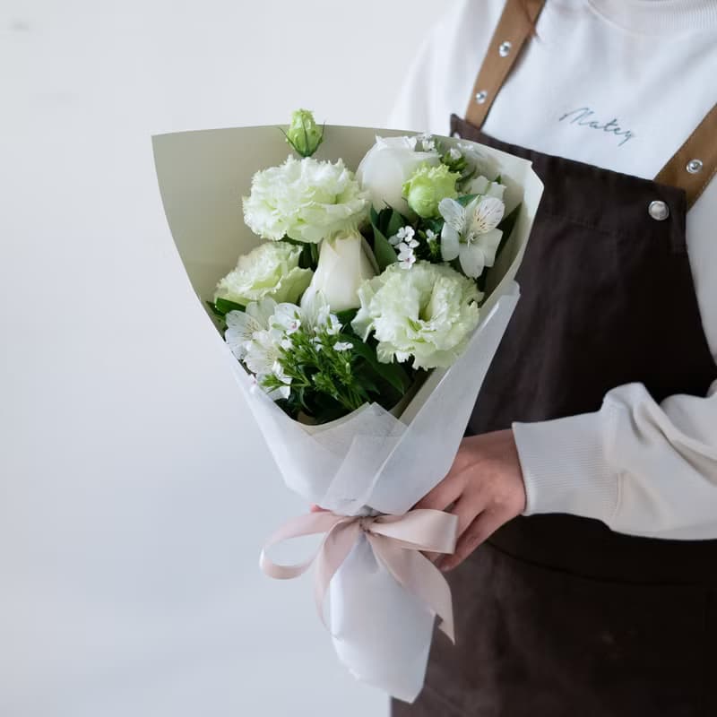 白雪可愛花束