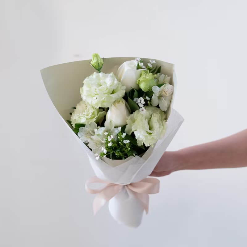白雪可愛花束