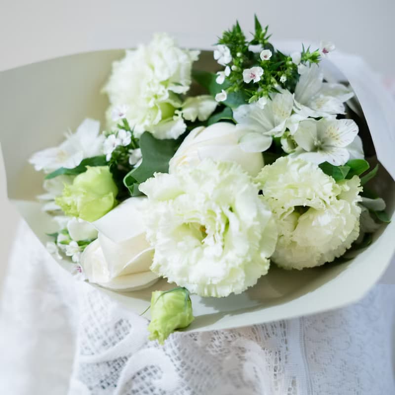 白雪可愛花束