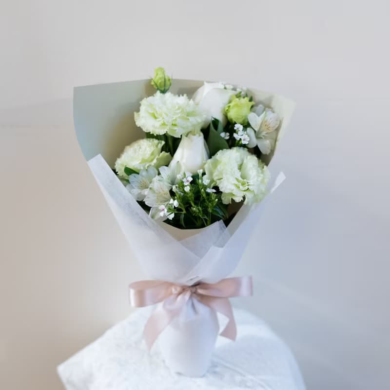 白雪可愛花束