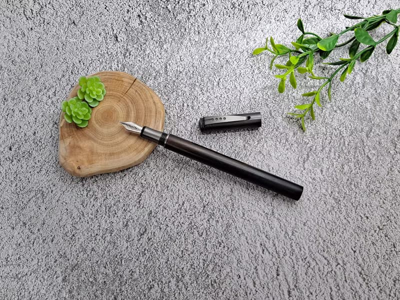 黑檀木原木 手工筆 封端 鋼筆