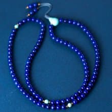 青金石綠松石念珠手鏈 | 108 佛珠非彈力佛珠手鍊 阿富汗青金石