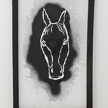 Painting Art panel Abstract Horse Silhouette