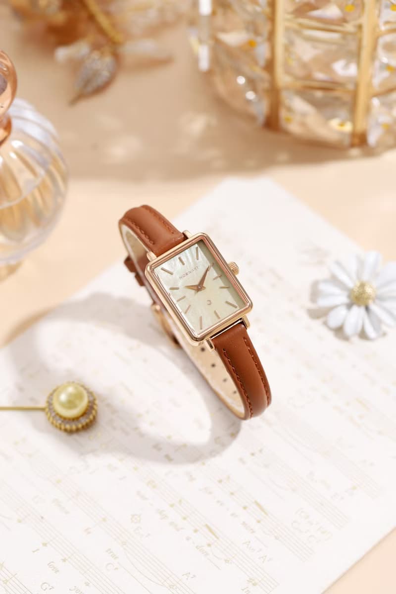 【MOONART】方型手錶 藝月系列-金沙 女裝手錶 珍珠貝藝術手錶